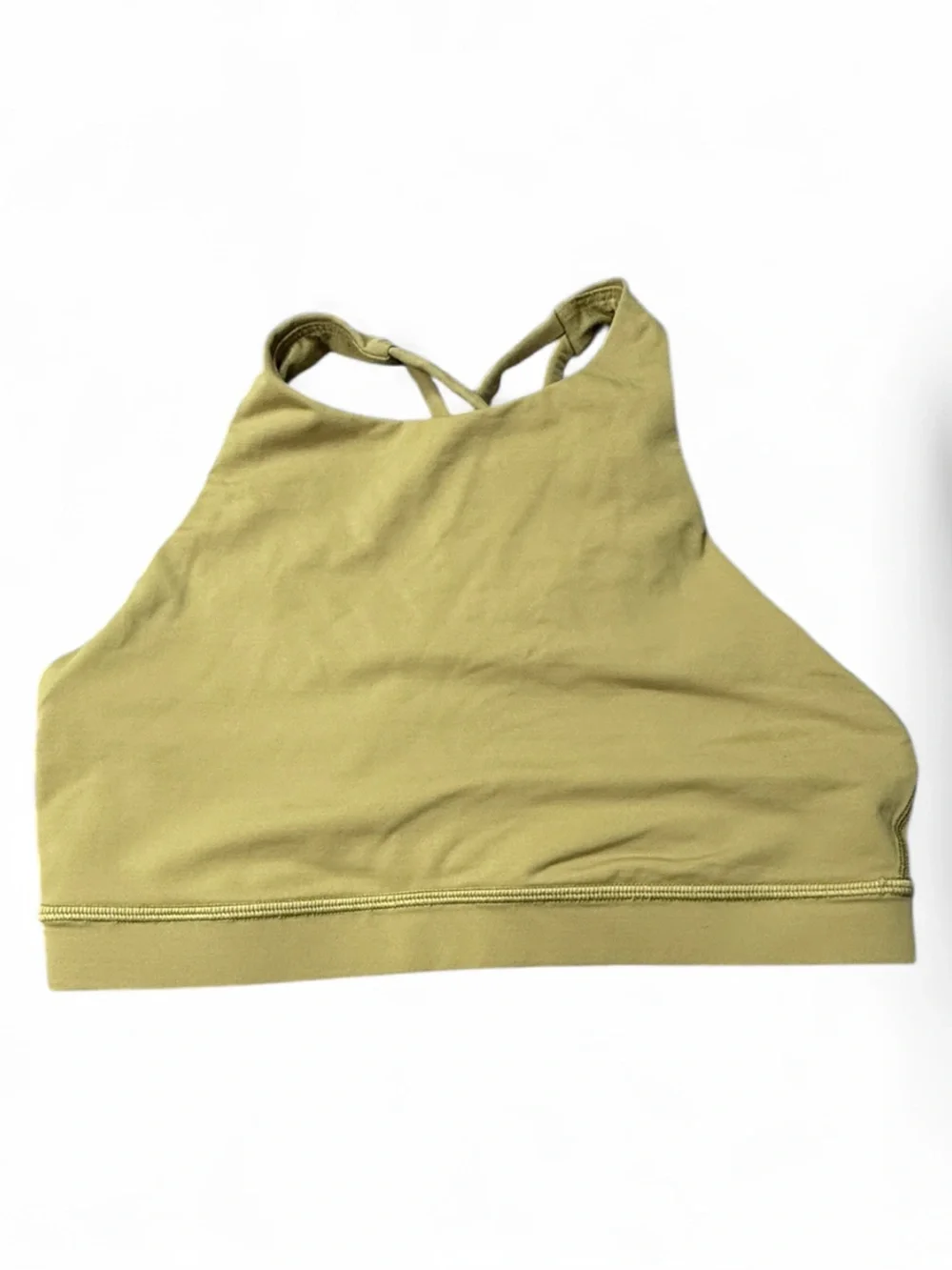 lululemon Athletic High-Neck Bra in Olive